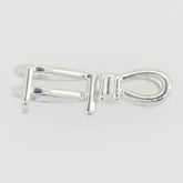 Sterling Silver Semi Mount Pendant Setting Pear PE 9X7mm White Topaz - Syzjewelry